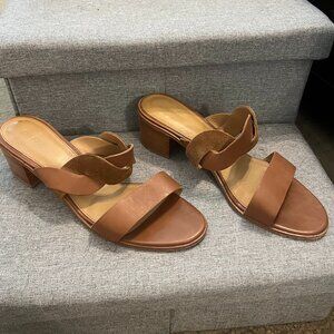 Soludos Brown/Tan Leather Sandals - Size 11